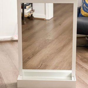 White Shelf Mirror